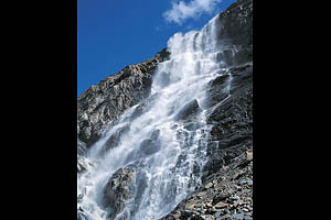 Das Martelltal in Südtirol, Wasserfall - [Nr.: martelltal-bergsteigen-008.jpg] - © 1992 www.drescher.it